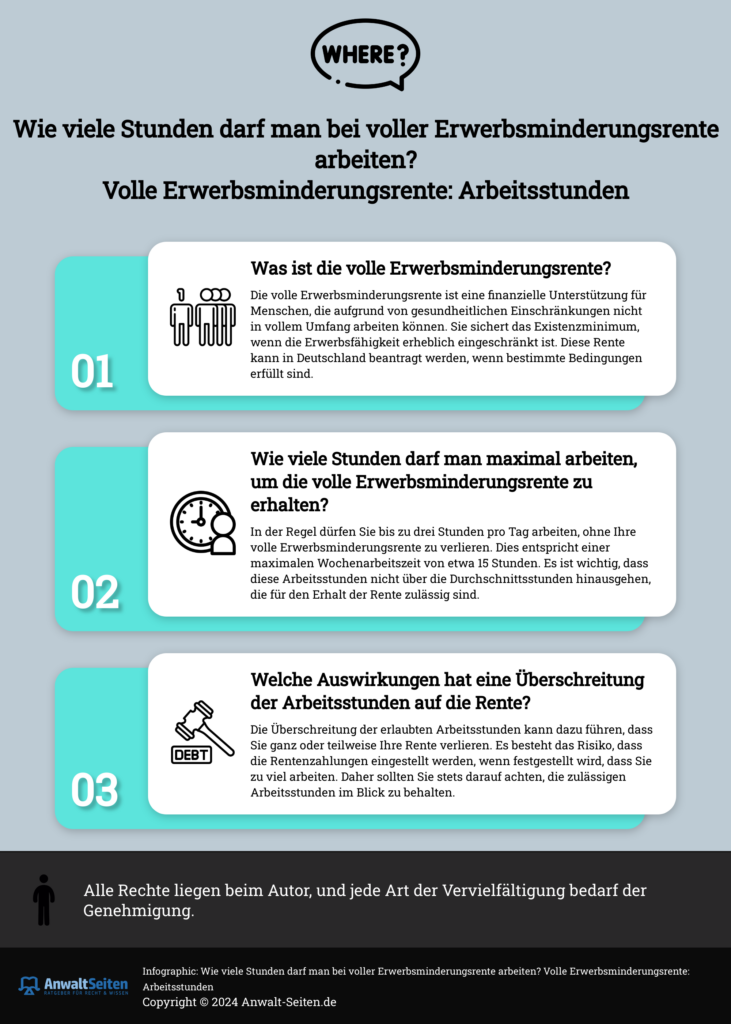 Infografik Wie viele Stunden darf man bei Erwerbsminderungsrente arbeiten