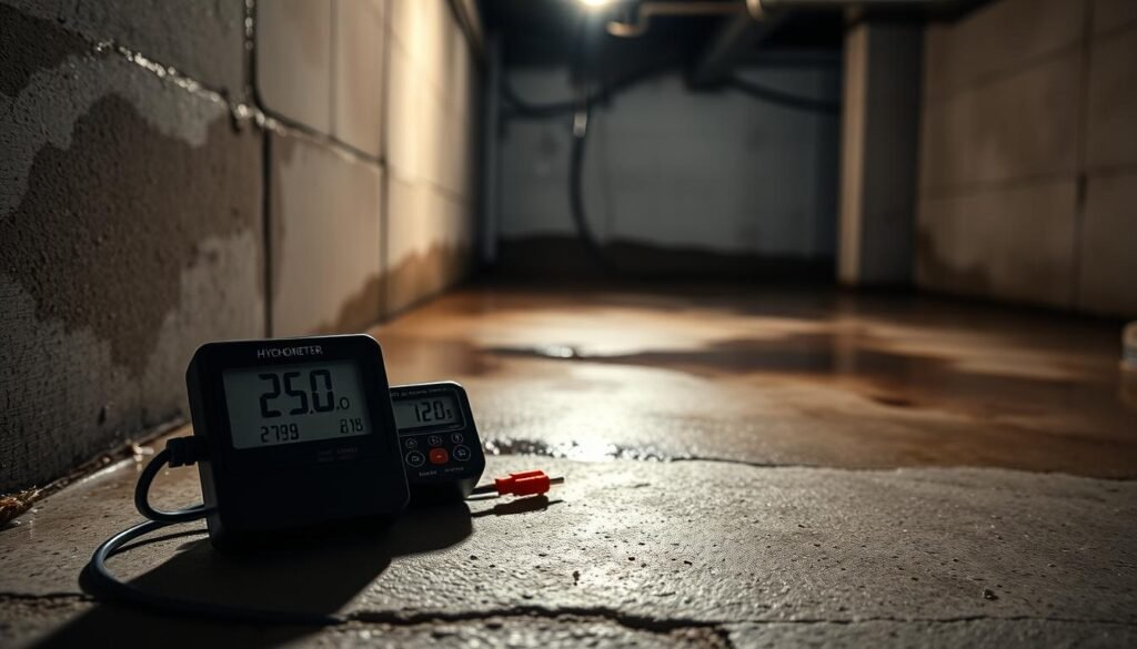 Feuchtigkeit im Keller analysieren