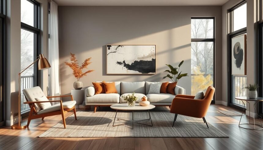 Moderne Raumgestaltung mit verschiedenen Einrichtungsstilen