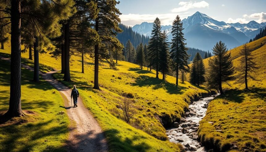 Wandern Deutschland Wege durch malerische Landschaft