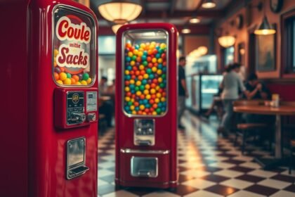Vintage Kaugummiautomat im klassischen Design
