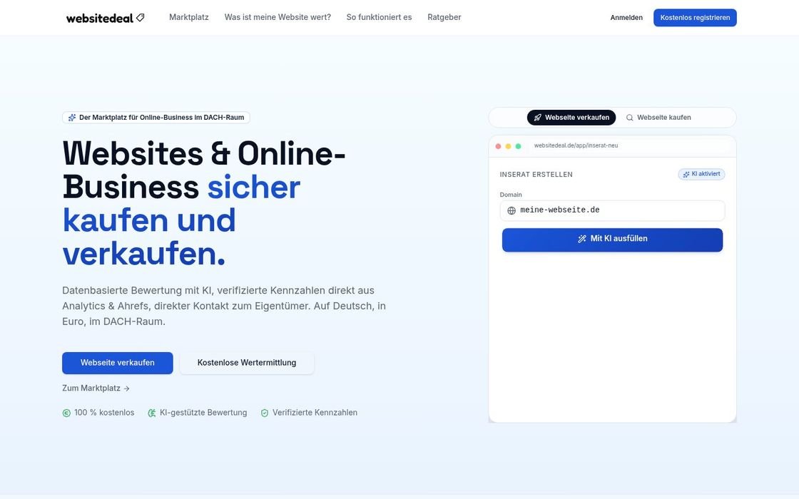 Screenshot of WebsiteDeal.de