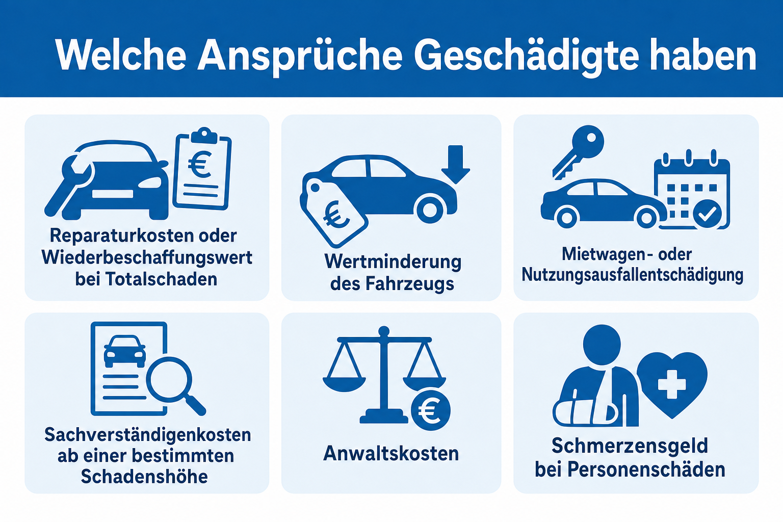 Ansprüche als Geschädigter nach einem Unfall