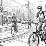 mit fahrrad über zebrastreifen 2024